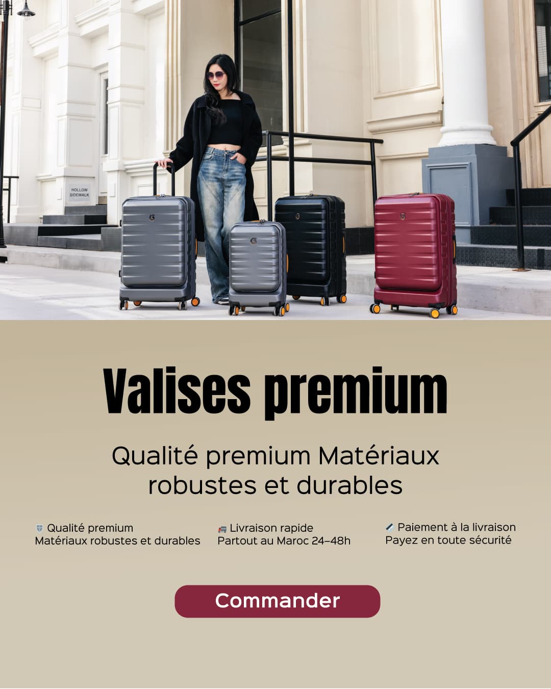 Couverture boutique valises
